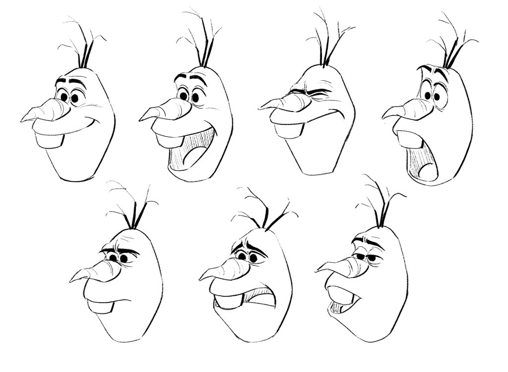 Die verschiedenen Gemütszustände des Olaf. © Walt Disney Home Entertainment